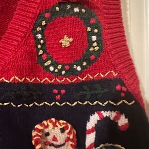 Capacity, petite medium holiday sweater vest.